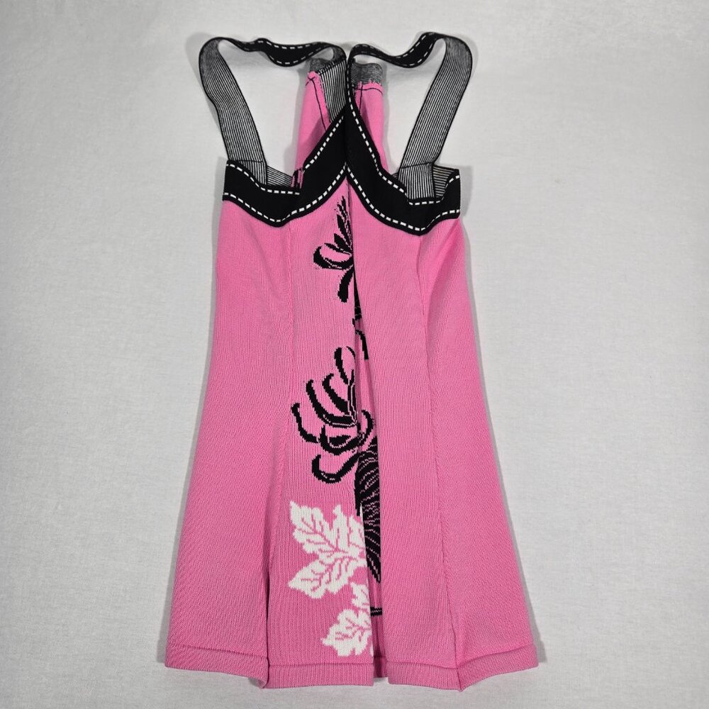 Y2K Vintage CACHE Cottagecore Pink Halter Strappy Slinky Knit Tank Top Size M. - Picture 9 of 17